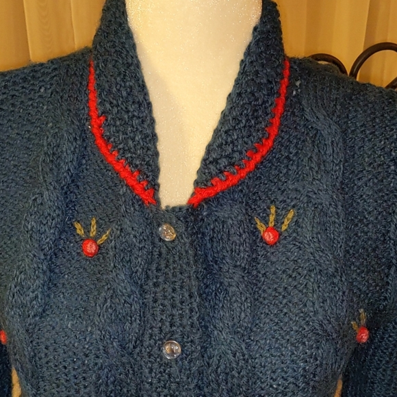 🇨🇦 1980 - 100% Wool Sweater Made In Italy - Picture 3 of 5